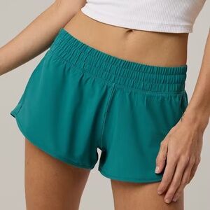 Offline by Aerie Teal Hot Stuff 2” Shorts Size XS